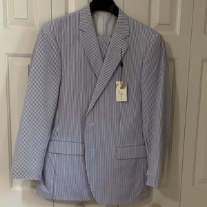 Palm Beach Boutique Blue and White Striped Blazer